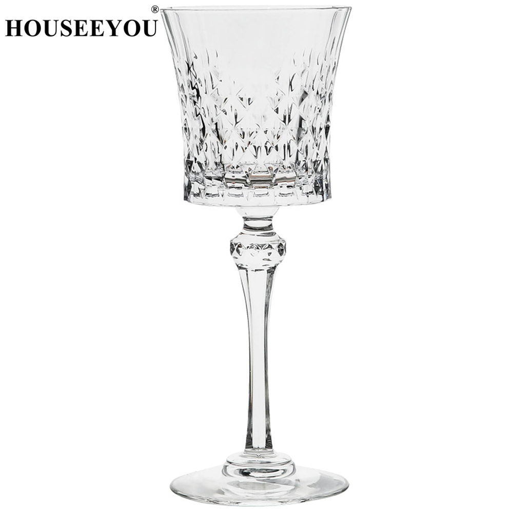 Husdu europeisk luksus retro utskåret krystallglass beger vinkopp champagne fløyter cocktail drikke bar restaurant verktøy
