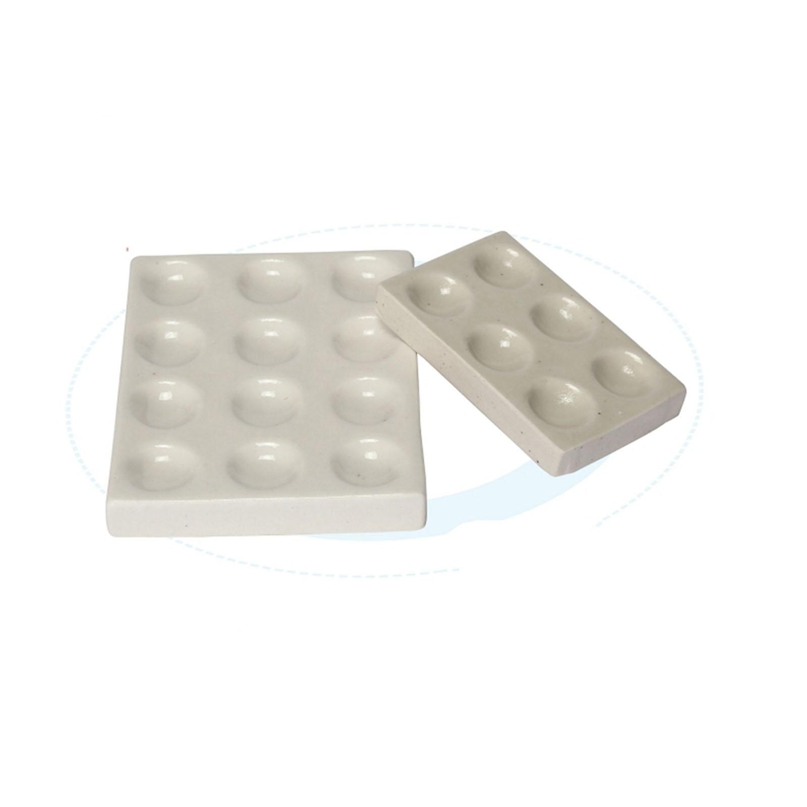 White 12 Holes Diameter 20mm Laboratory Porcelain Spotting Tile Reaction Plate Apothecary