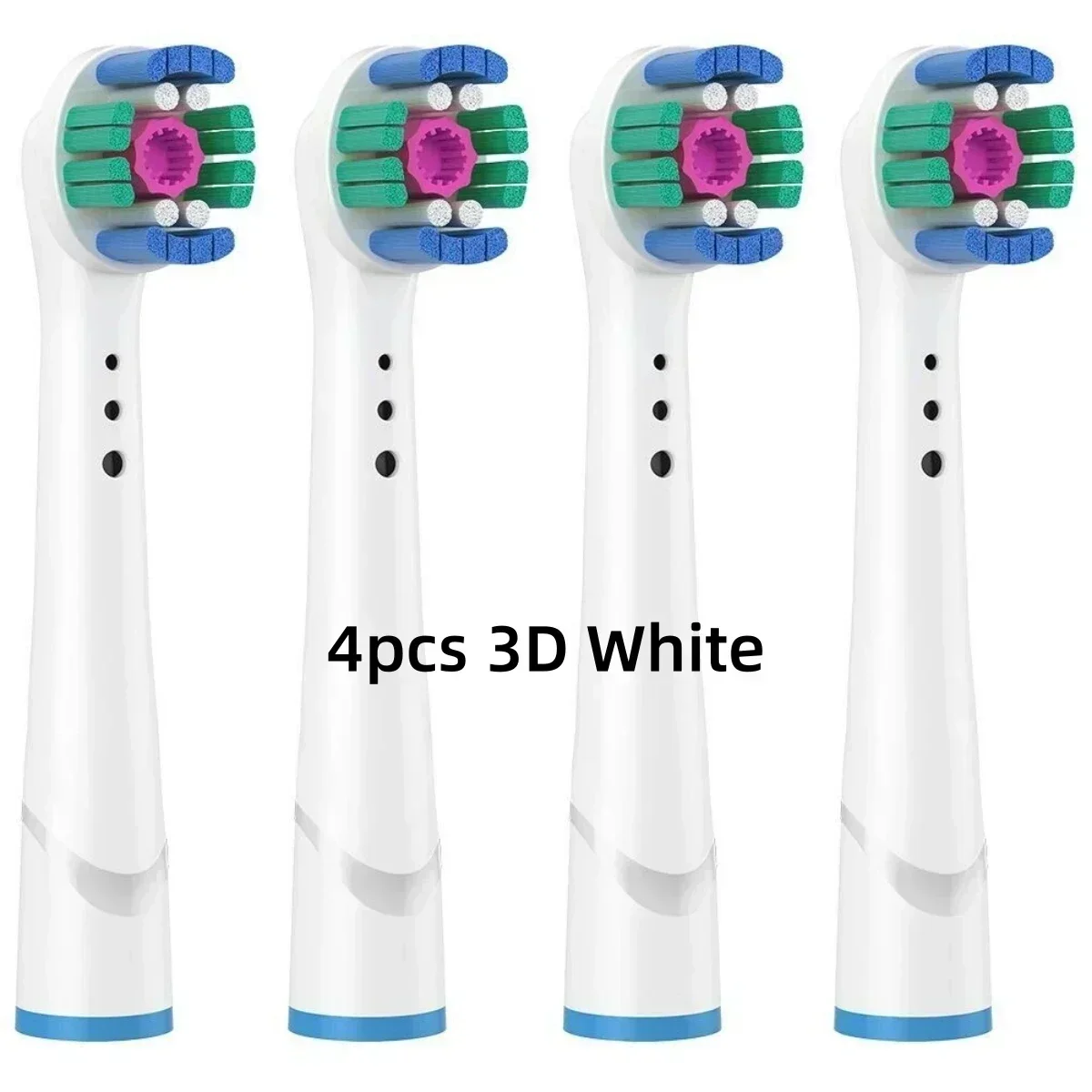 Boquillas de cepillo de dientes eléctrico para Oral B Braun, acción de hilo blanco 3D, limpieza de precisión, cuidado de las encías, cabezales de cepillo de dientes universales para OralB: Rojo