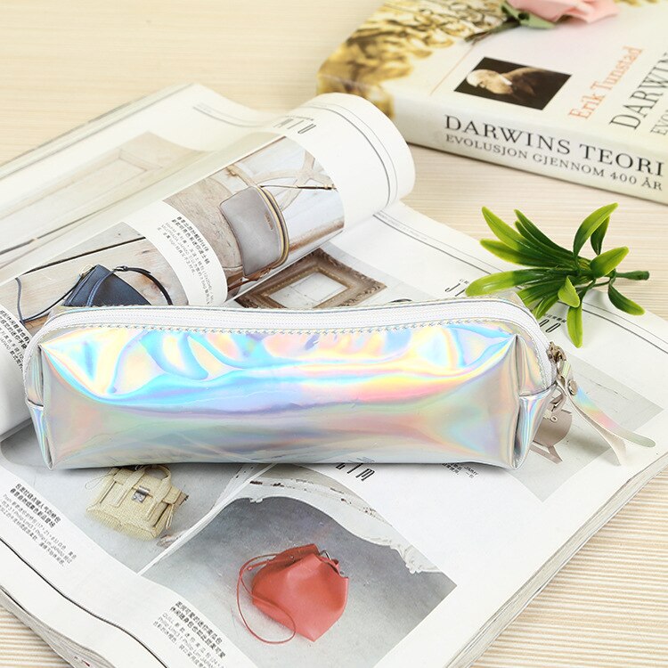 1pcs kawaii Simple transparent pencil box cute Pink pattern Office Student pencil boxs School Supplies Pen Box Astuccio Scuola: 1