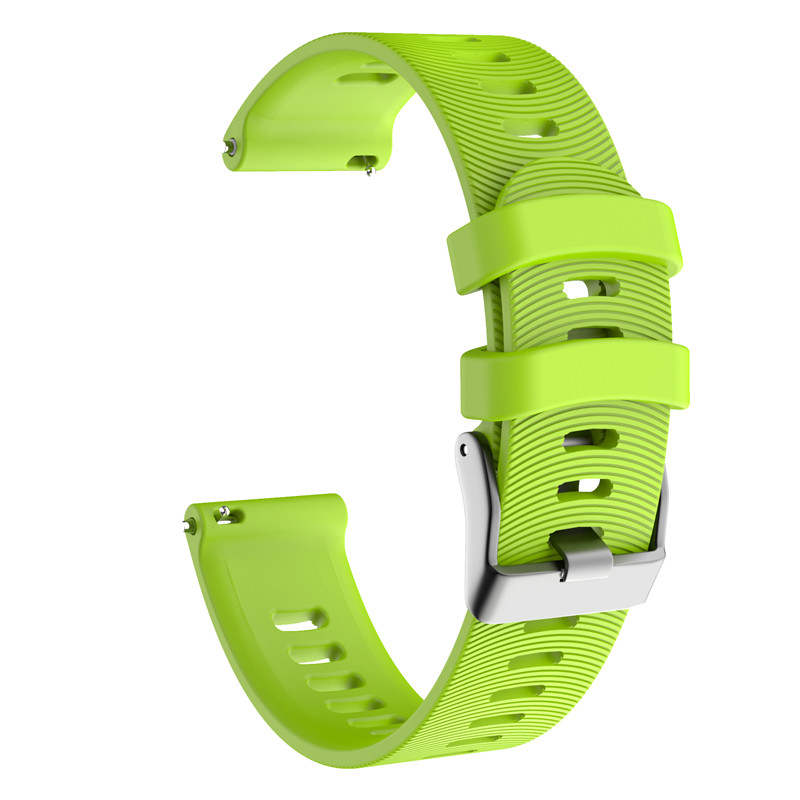 Correa de reloj de silicona deportiva de 20mm para Garmin Forerunner 245 245M 645 vibractive 3 pulsera inteligente correa de reloj pulsera colorida: Green