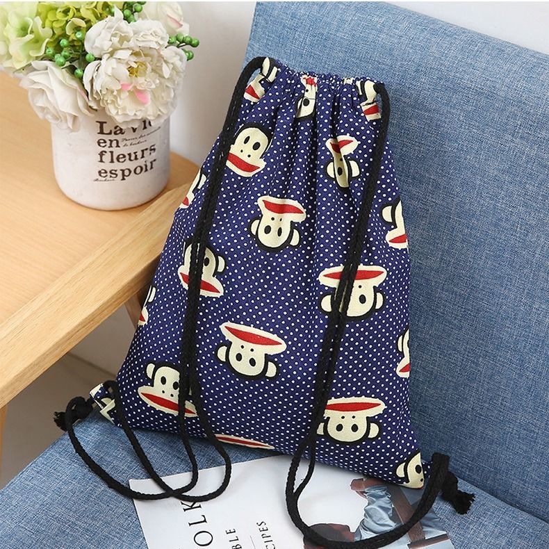 Portable Drawstring bags Girls Shoes Bags Women Cotton Travel Pouch Storage Clothes handbag Makeup bags: Paul