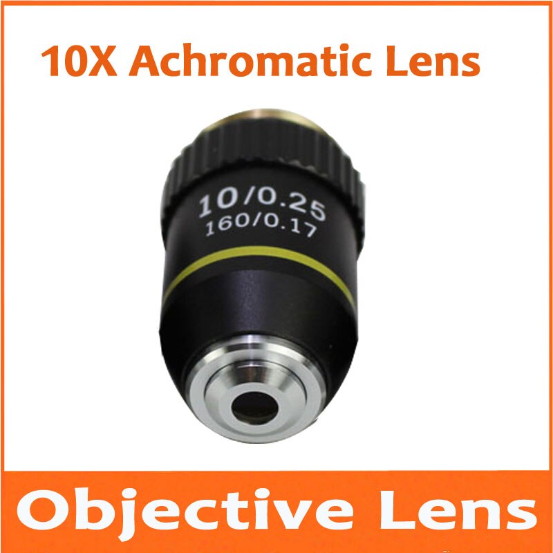 10X Metal Achromatic Bio-Microscope Biological Microscope 10 Times 195 Biomicroscope System Objective Lens for Lab Laboratory