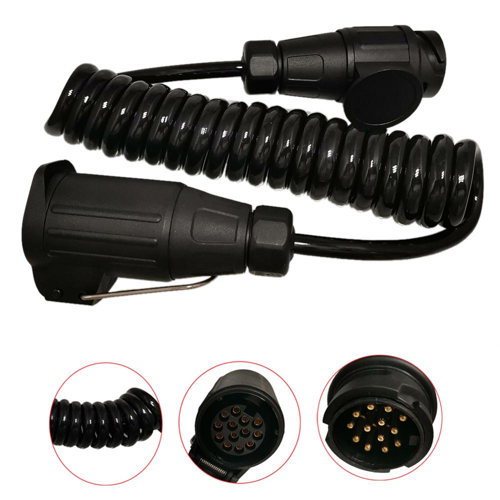 13 Pin Plug And 13 Pin Socket Trailer Plug Waterproof With Spring Cable 300cm Extension Wiring Caravan Connectors Accessories
