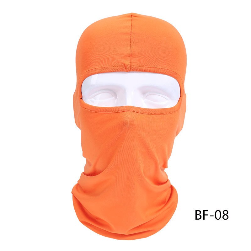 Zomer Motorfiets Gezichtsmasker Bivakmuts Gezicht Shield Biker Gezichtsmasker Motorfiets Winddicht Lycra Motorfiets Masker Mascara Moto: Oranje