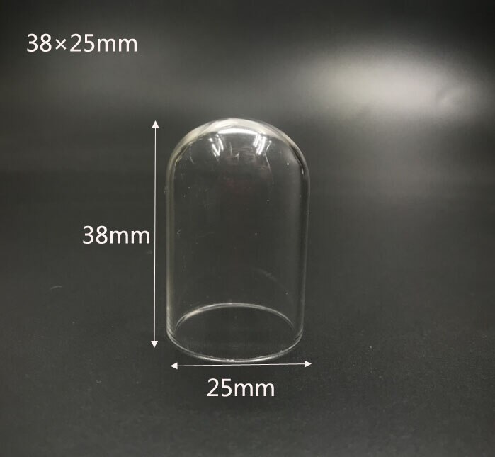 30pcs/lot 38x25mm mini tube bell jars glass globe bubble cover dome wish diy glass bottle vial pendant necklace decor