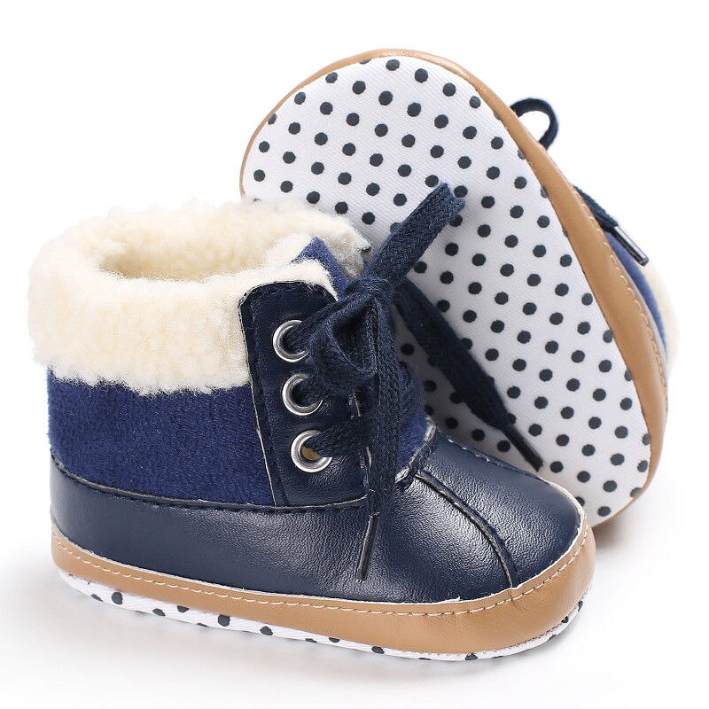 Baskets de pour beaux garçons | Chaussures de neige d'hiver pour tout-petits, chaussures décontracté à semelle souple pour bébés, bottes Cool et chaudes: Bleu / 13-18 mois