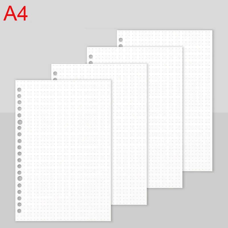 A5 B5 A4 Loose Leaf Notebook Refill Journal Plannner Notebook Inner Page 50 Sheets Diary Weekly Monthly DIY Inside Spiral Paper: A4 30Holes 50Sheets3