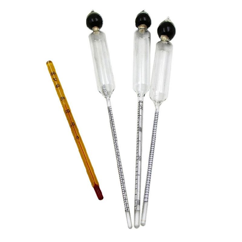 Three-Package Wine Meter Measuring Range 0-100 Degrees Three Sets Of Alcohol Gravity Concentration Meter Gadget Wholesalse