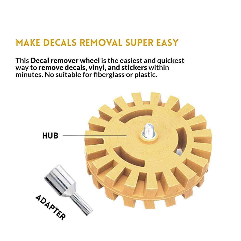 JUSTINLAU-desgasificador neumático de discos, removedor de pintura, pegamento, amoladora de goma, borrador de rueda, adaptador de almohadilla de 4 pulgadas, removedor adhesivo de 100mm