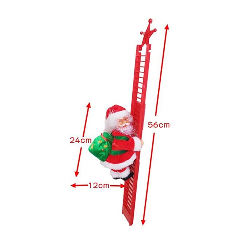 Grappige kerst klimmende kerstman kinderen