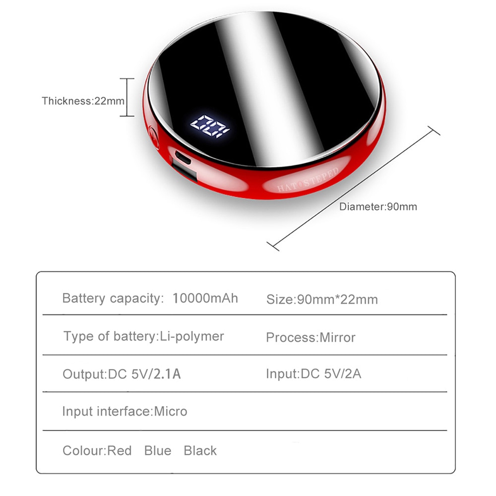 FLOVEME mini batterie externe 20000mAh LED affichage batterie externe 10000mAh PowerBank pour Xiaomi chargeur Portable 6000mAh