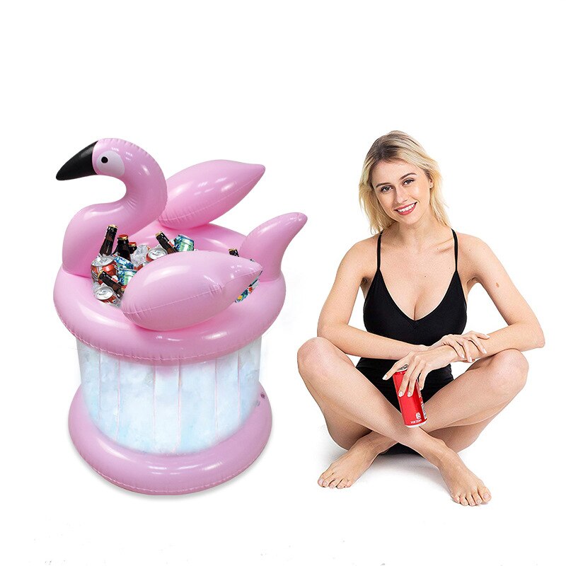 Flamingo Shaped Inflatable Drink Holder Inflatable Stand Pool Toys Float Drink Inflatable Cup Holder Drink Holder Swimming Pool