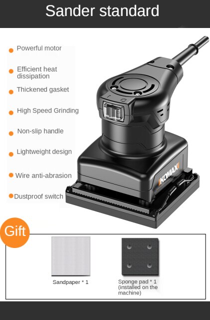 Flat sanding machine wood floor wall grinding machine wood board polishing sandpaper putty electric small tools: Default Title