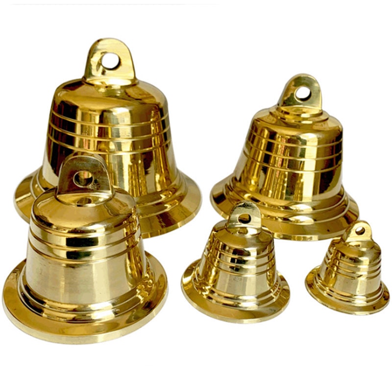 Kleine Koperen Bells Grote Gouden Metalen Kerk Bel Hanger Wind Chime Voor Deurbel Kerst Jingle 4 Cm 5 Cm 7.2 cm 9.5 Cm 12 Cm