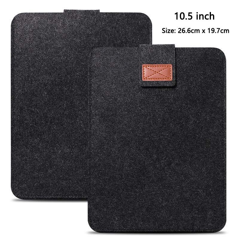 Pelle scamosciata Tablet Caso di Protezione Del Computer Portatile del Sacchetto di e-Libri Della Cassa Del Sacchetto Del Manicotto Luce Per 9.7 10.5 11 13 15 Pollici iPad Pro Kindle Macbook: Black  10.5 inch