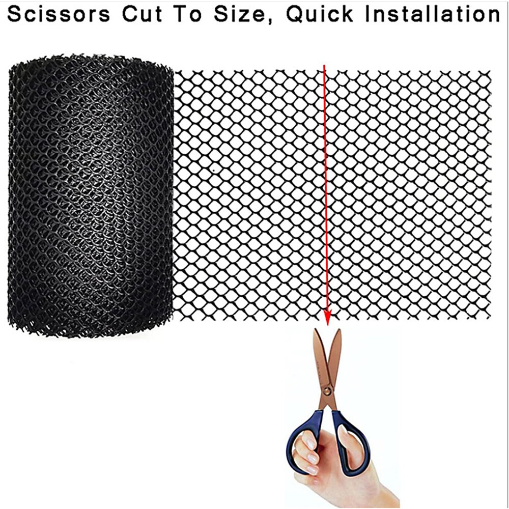 Gardening Supplies Hooks Net Gutter Protector Mesh Prevent Leaves Black Easy Fit Debris With Nail Cloggs Moss Guard