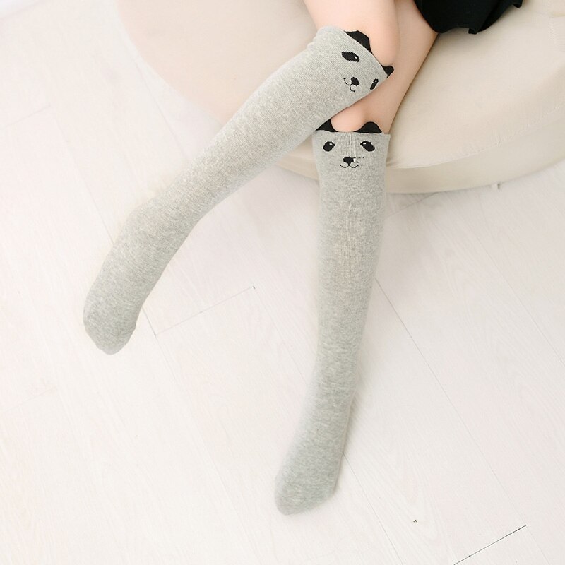 Chaussettes hautes en coton pour bébé filles chaussettes longues dessin animé mignon enfants chaussettes enfant en bas âge chaussettes de danse jambières pour les filles de 3-12 ans chausette bebe fille chaussette garc: 02-01