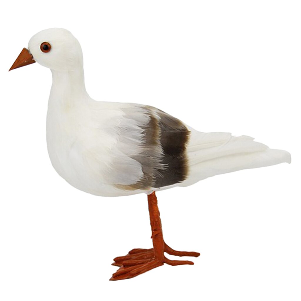 Fauhapyway Kunstmatige gevederde vogel schuim decoratie met ijzeren