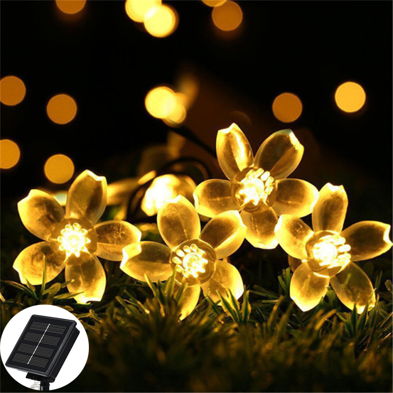 Luz Solar de bola marroquí de 12/7m, 5M/6M, lámpara de jardín de hadas impermeable para exteriores, 8 modos para jardín, patio, paso, iluminación exterior