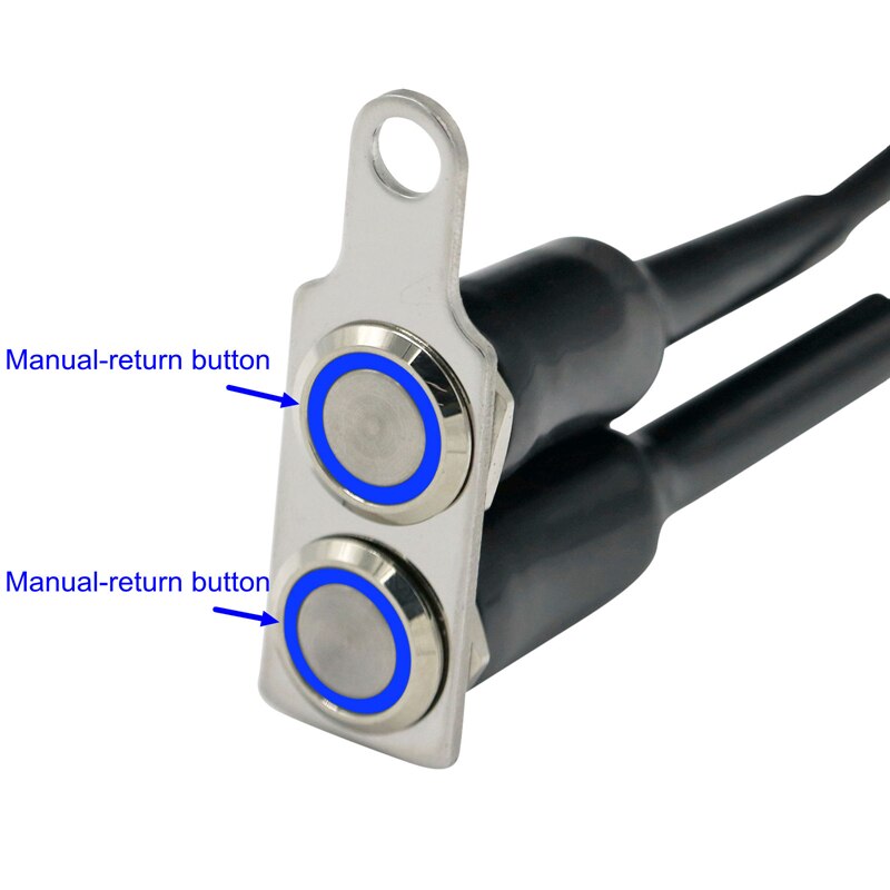 LMoDri Motorcycle LED Switch Waterproof ON-OFF Handlebar Adjustable Mount Stainless Steel Switches Button DC12V Fog Light: 2