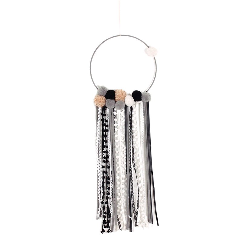 Atrapasueños hecho a mano indio gris espacio viento ornamentos de campana B & B Decoración habitación