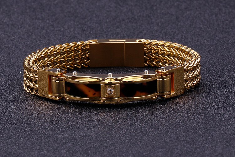 13MM Men's Bracelets Best Friends Bracelet Men With Magnet Clasp Male Jewelry Gold Stainless Steel Mens Bracelets