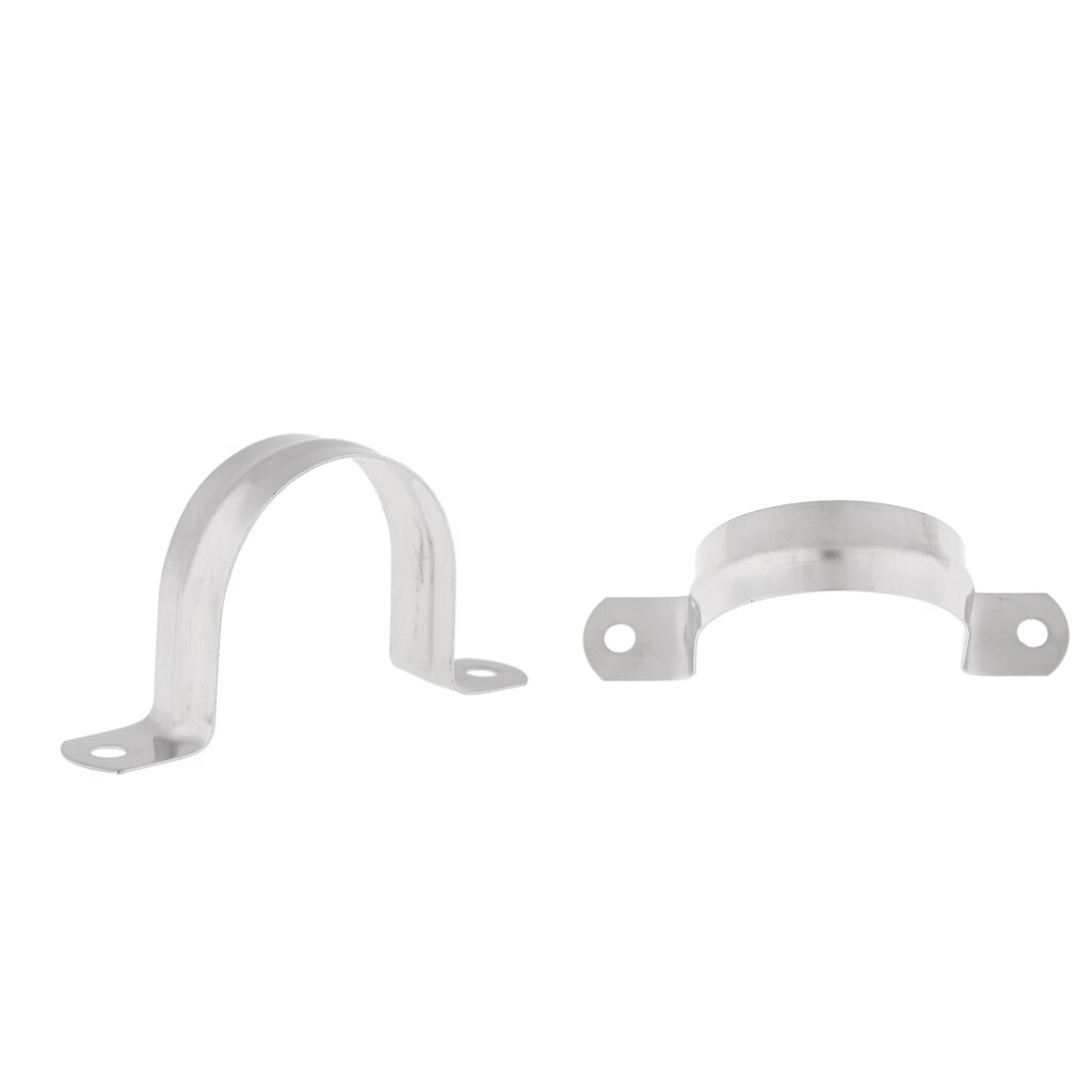 2packs Stainless Steel 304 Saddle Clip Riding Clamp Pipe Downpipe 50mm