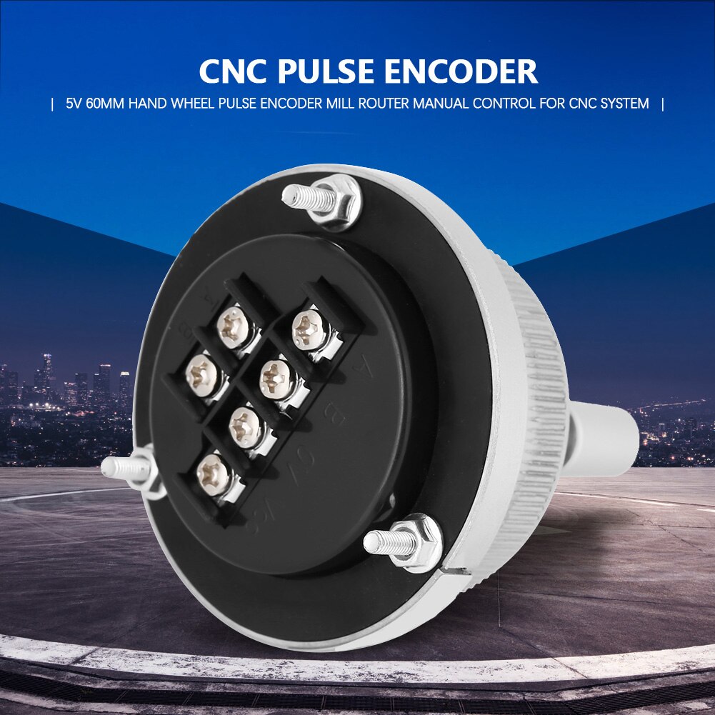 1Pc Cnc Manual Pulsgenerator Cnc Pulse Encoder 5V 60Mm Handwiel Pulse Encoders Mill Router handmatige Controle Voor Cnc Systeem