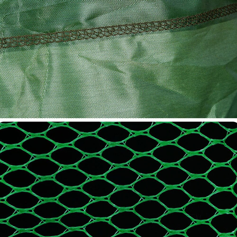 25X120/150/200CM Portable Fishing Net Fish Storage Steel Ring Folding Fish Cage Live Fishing Trap Net Fish Basket Gluing Coating