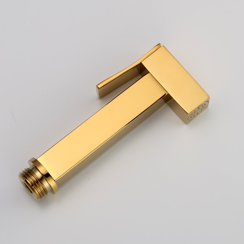 Toilet Bidet Sprayer Shattaf Hand Held Douche Kit Shiny Titanium Gold Bathroom Toilet Jet Cleaner Bidet Shower Head AP2130