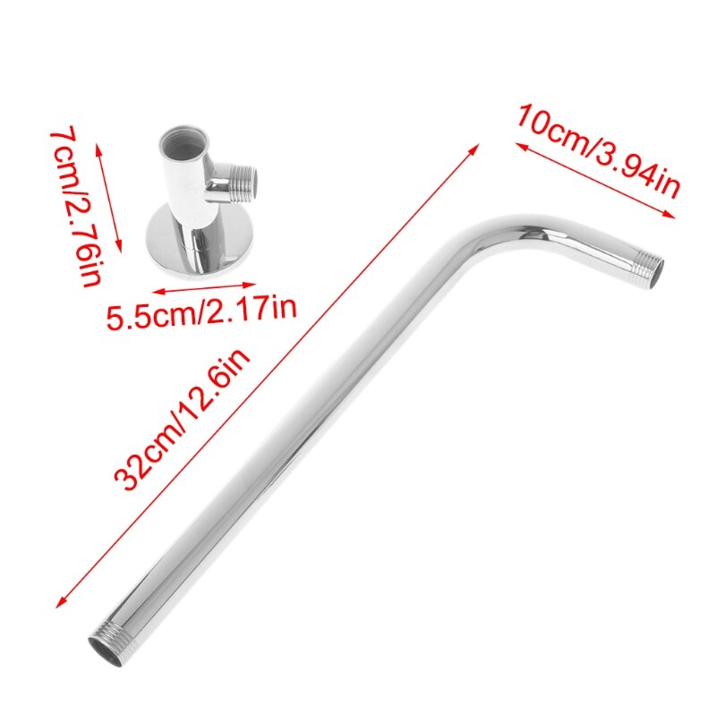 Copper stainless steel shower accessories base mounted shower elbow fixed rod