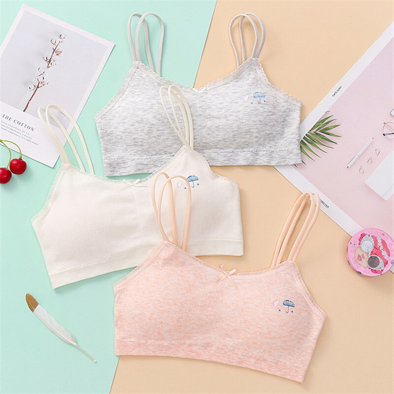 Meisjes Beha Katoen Kids Sport Beha Ademend Bustier Voor Meisjes Kinderen Sport Bras Soft Bh Zonder Beugel