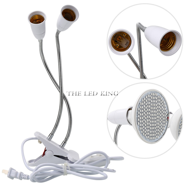 60 80 200 800 led Dual clips LED Plant Licht Groeien Bloem Groeiende Lamp houder Clips Voor Indoor kamer Zaaien hydrocultuur Kas