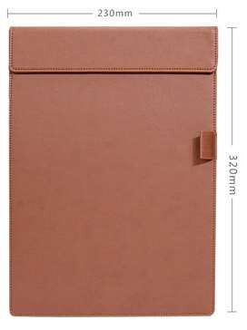learning stationery A4 Clipboard Leather Writing Pad Clip Clip Signboard Office Plywood Stationery Writing Board: NO1