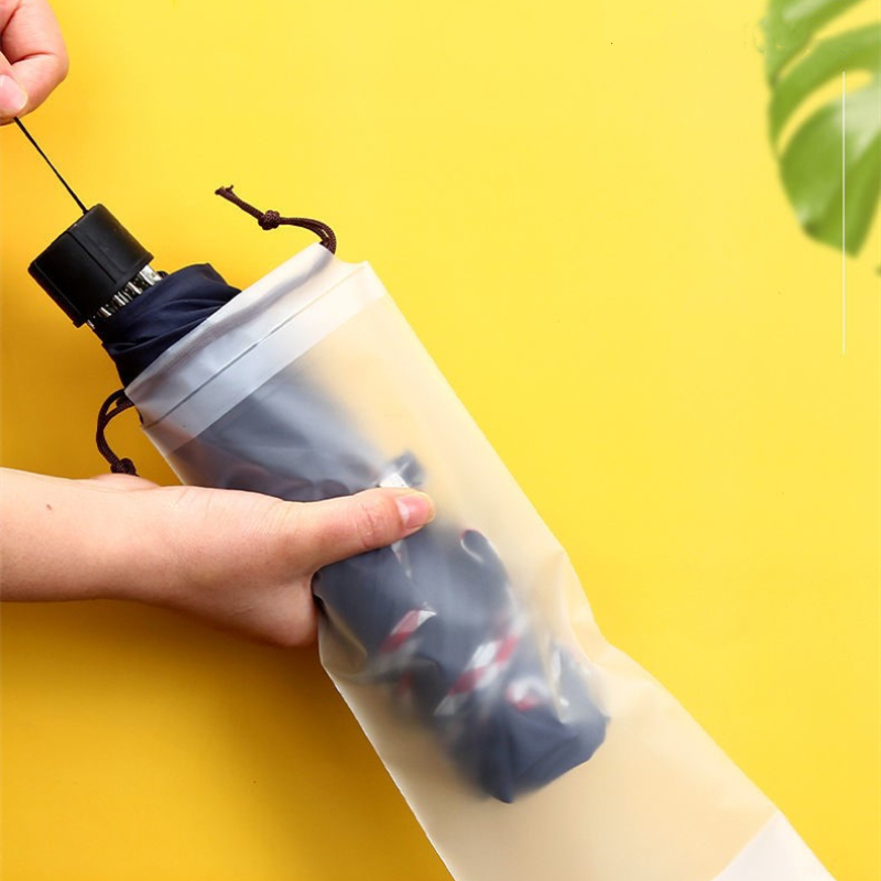 Paraplu opbergtas Doorschijnend plastic Waterdicht Anti-vuil Parapluhoes Herbruikbare draagbare tassen met trekkoord Thuisopslag