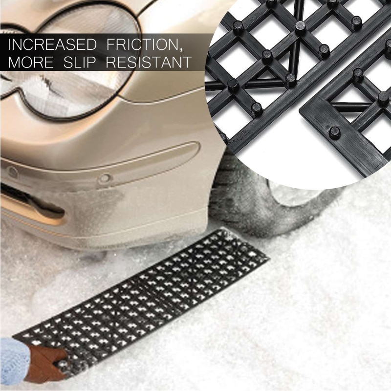 2Pcs Winter Snow Ice Mud Road Car Tire Skid Plate Vehicle Snow Chains Tire Recovery Traction Mat Self Rescue Board Car Parts