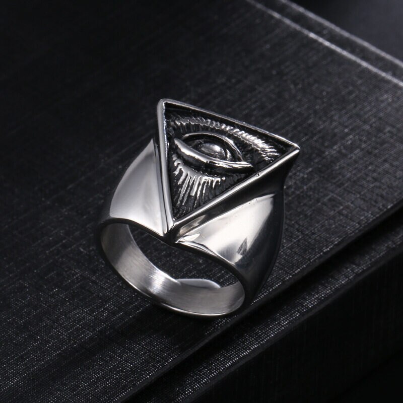 Retro God&#39;s Eye All-Seeing Eye Ring Men&#39;s and Women&#39;s Faith Amulet Style Accessories Jewelry