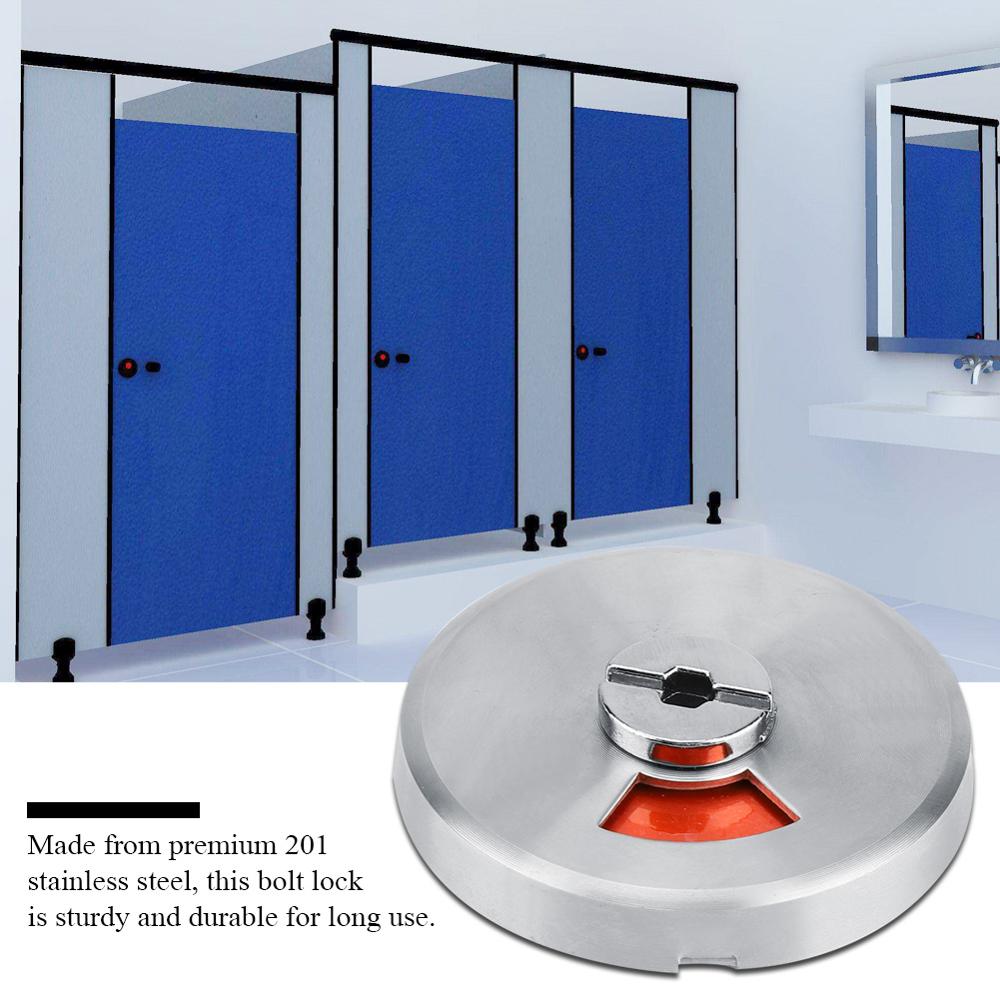 Toilet dør indikator lås privatliv wc lås ledig/ engageret dørlås m/ skrue toilet badeværelse bruser indikator bolt dørlås