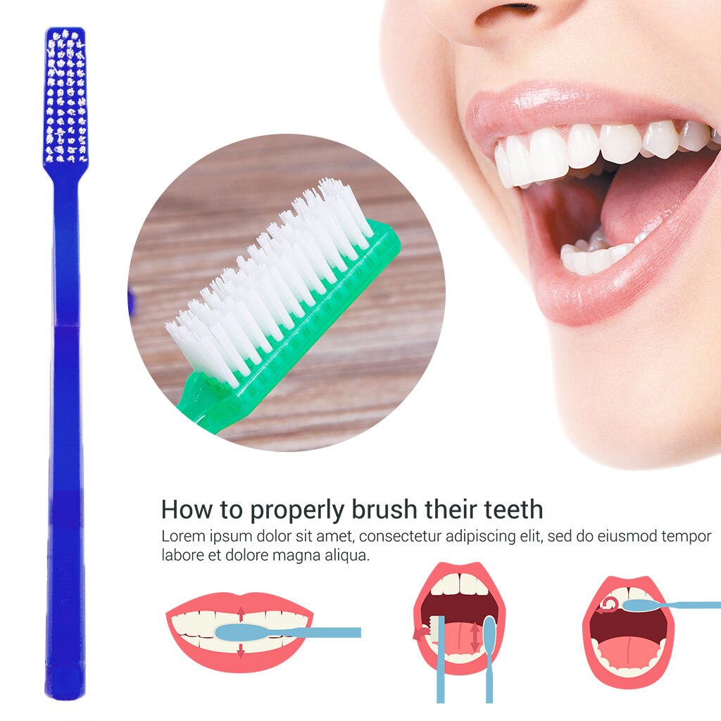 6PCSx Nano Dental Care Premium Hard Toothbrush Bristle Tooth Brush Set For Adult