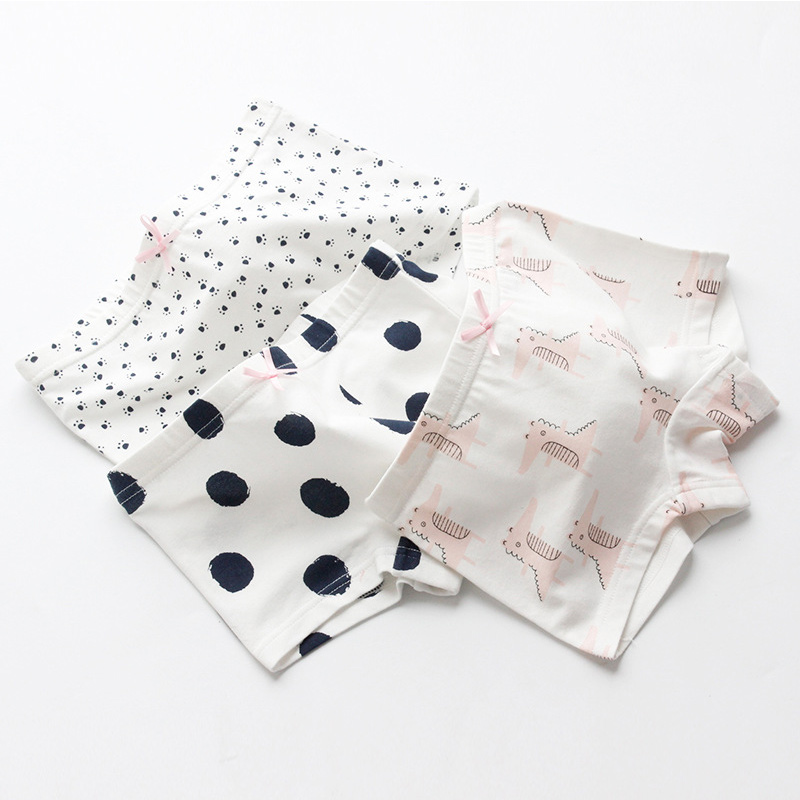 3pcs/lot Kids Underwear Panties Cotton Girls Baby Pants Cute Girls Underwear Mixed Color Baby Girl Clothes: dot / 6
