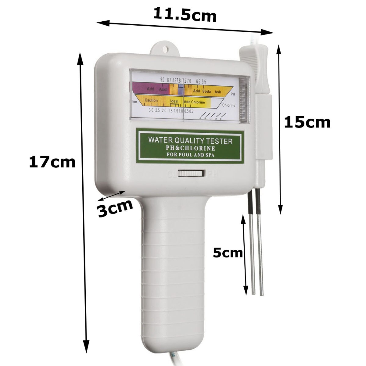 Cl2 testeri 2 in 1 vesi ph & kloori pc -101 taso kannettava digitaalinen ph -mittari allas spa -analyyttiset instrumentit 40% pois päältä: Tyyppi b