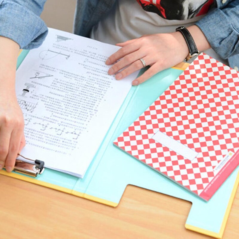1Pc A4 étanche presse-papiers bloc-notes fichier dossier porte Document bureau accessoires école papeterie fournitures couleur aléatoire
