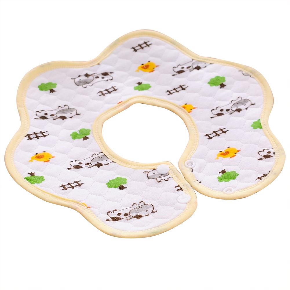 Duurzame baby monddoek waterdichte baby slab 360 graden draaibaar bloemenpatroon slab zacht en ademend winddicht en warm: En