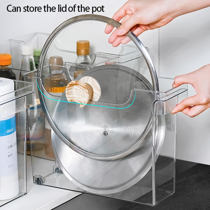 Cabinet Storage Rack Box Basket With Pulley Wheel Kitchen Sink Refrigerator Organizer Fruits Vegetables Pots Lid Containers