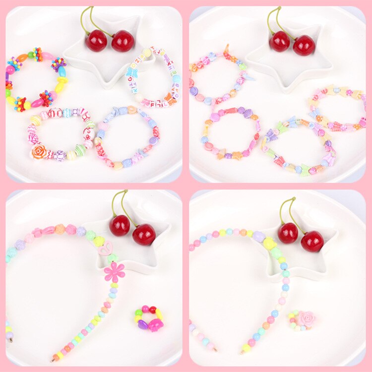 13 arten DIY Handgemachte Perlen Spielzeug mit Zubehör einstellen Mädchen Weben Armbinde Schmuck, Der Spielzeug Pädagogisches Spielzeug für freundlicher