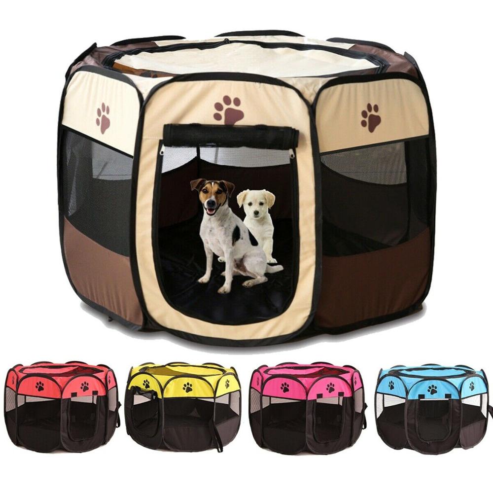 Portable Folding Pet Tent Dog House Outdoor Kennels For Small Large Dogs Foldable Playpen Indoor Puppy Cage Pet Dog Crate Room