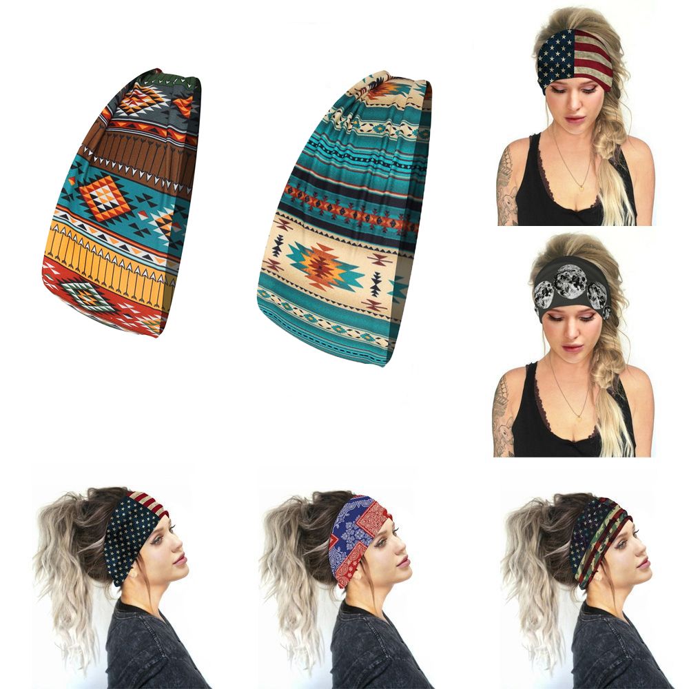 Headband scarf anti-slip stretchy fitness sweatbands yoga hair bands running headband sports headband