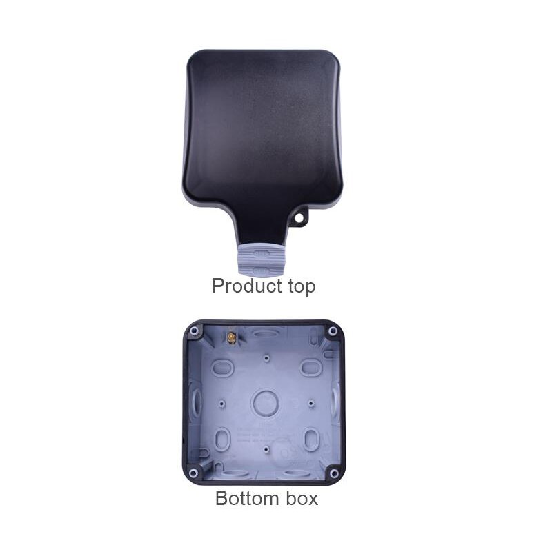 Coswall IP66 Weerbestendig Waterdicht Anti-Uv Outdoor Doos Stopcontact 13A Universele/Uk Geschakeld Stopcontact Met Usb-poort Opladen: Only Waterproof Box