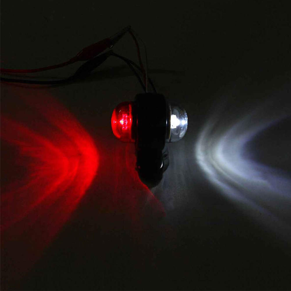 1pc 10-30v led dide markør lys til lastbil rød 24v hvid led side lys lastbil bil markør lys pickup signal lys advarselslys